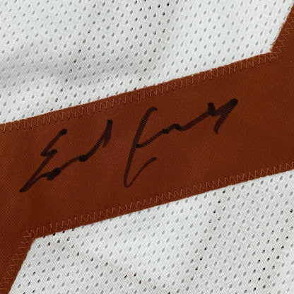 Autographed/Signed Earl Campbell Texas White College Football Jersey JSA COA