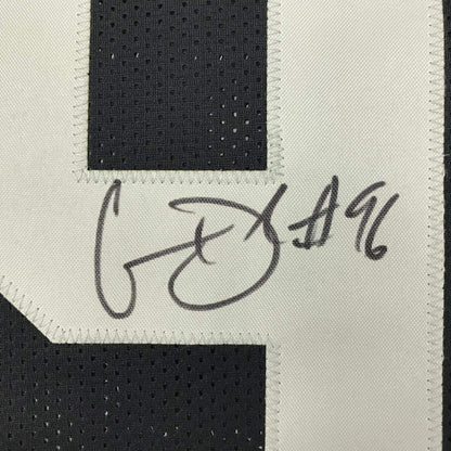Autographed/Signed Clelin Ferrell Oakland Black Football Jersey JSA COA
