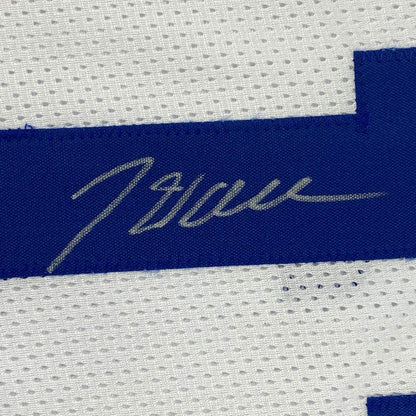 Autographed/Signed John Wall Kentucky White College Basketball Jersey JSA COA