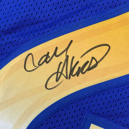 Autographed/Signed Cam Akers Los Angeles LA Blue Football Jersey Beckett BAS COA
