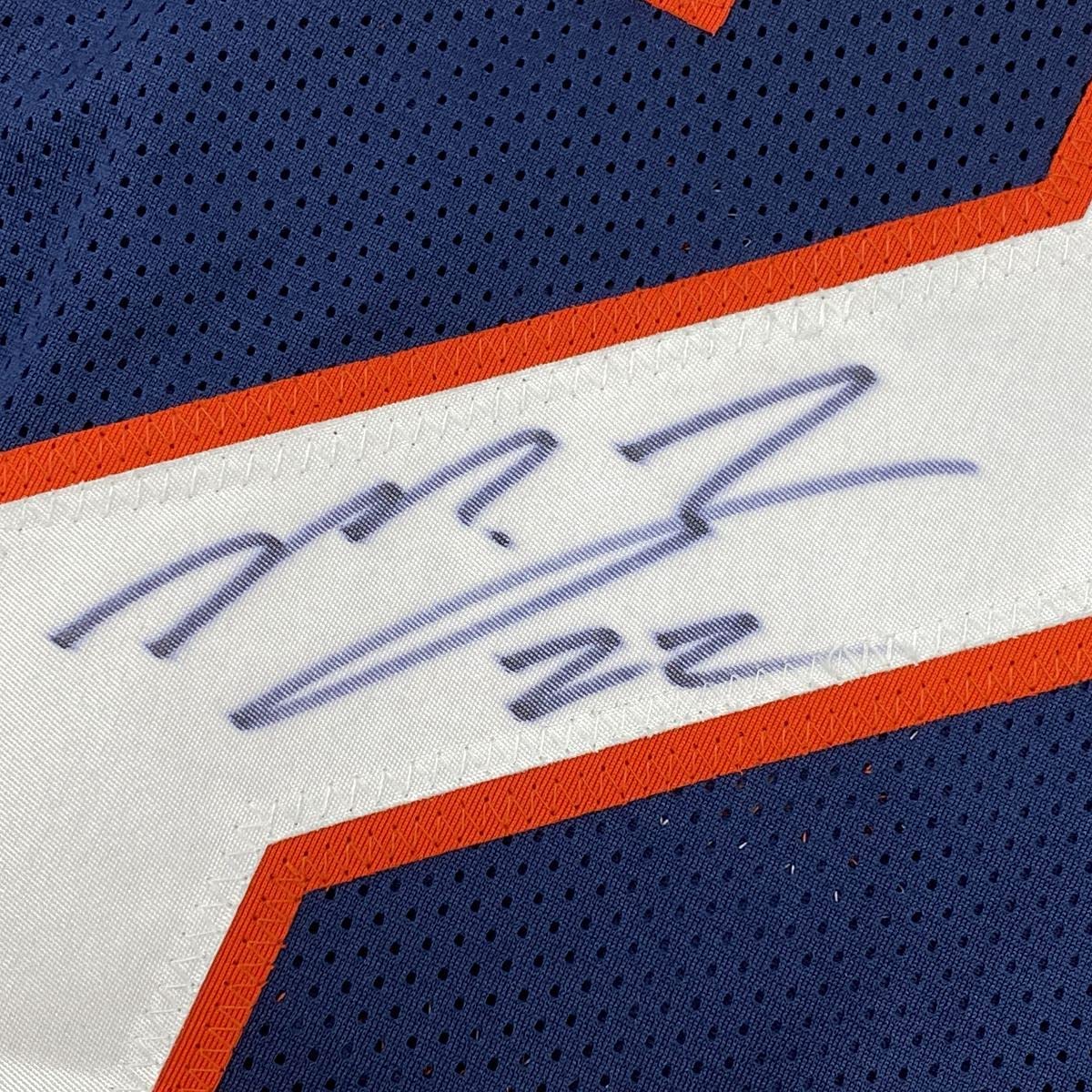 Autographed/Signed Matt Forte Chicago Blue Football Jersey JSA COA