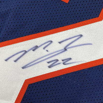 Autographed/Signed Matt Forte Chicago Blue Football Jersey JSA COA