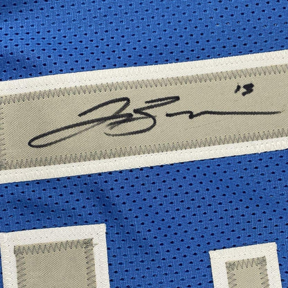 Autographed/Signed Jalen Brunson Dallas Light Blue Basketball Jersey JSA COA