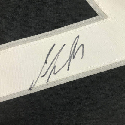 Autographed/Signed Jeff Carter Los Angeles LA Black Hockey Jersey Beckett BAS COA