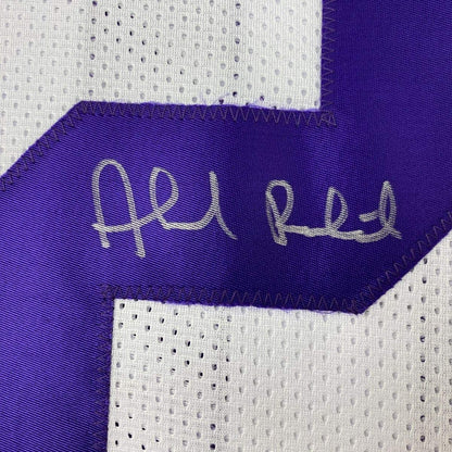 Autographed/Signed Ahmad Rashad Minnesota White Football Jersey JSA COA
