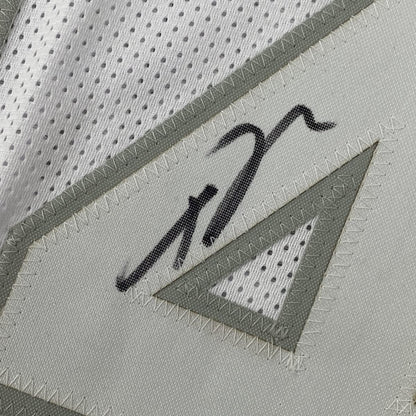 Autographed/Signed Giannis Antetokounmpo Milwaukee White Ice Basketball Jersey JSA COA