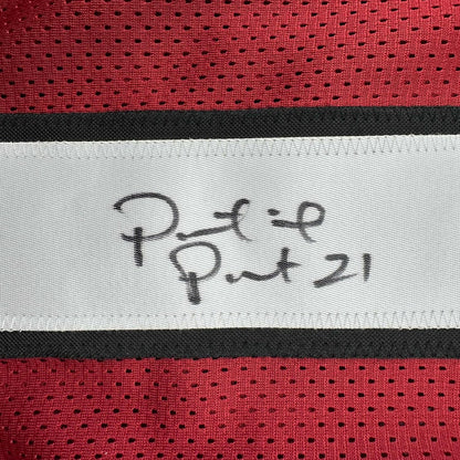 Framed Autographed/Signed Patrick Peterson 35x39 Arizona Red Football Jersey JSA COA