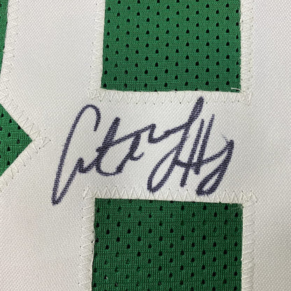 Framed Autographed/Signed Antoine Walker 35x39 Boston Green Basketball Jersey JSA COA