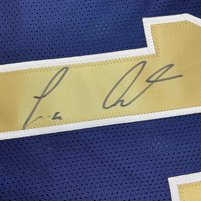Framed Autographed/Signed Tavon Austin 35x39 St. Louis Blue Football Jersey JSA COA
