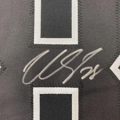 Framed Autographed/Signed Claude Giroux 35x39 Philadelphia Black Hockey Jersey PSA/DNA COA