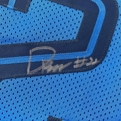Framed Autographed/Signed Desmond Bane 35x39 Memphis Light Blue Basketball Jersey JSA COA