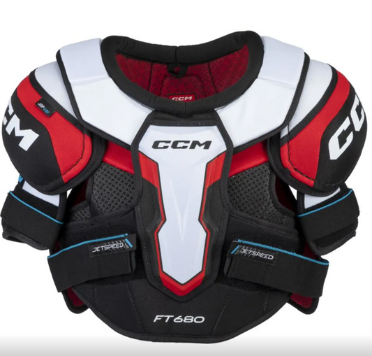 CCM JetSpeed FT680 Shoulder Pads Senior Black