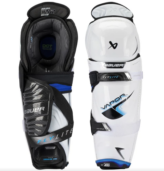 Bauer Vapor Flylite Shin Guards Senior Black/White