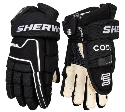 Sherwood Code Encrypt Pro Hockey Gloves Junior Black/White