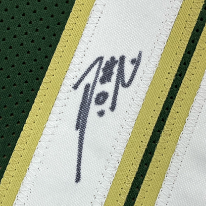 Framed Autographed/Signed Damian Lillard 35x39 Milwaukee Green Basketball Jersey JSA COA