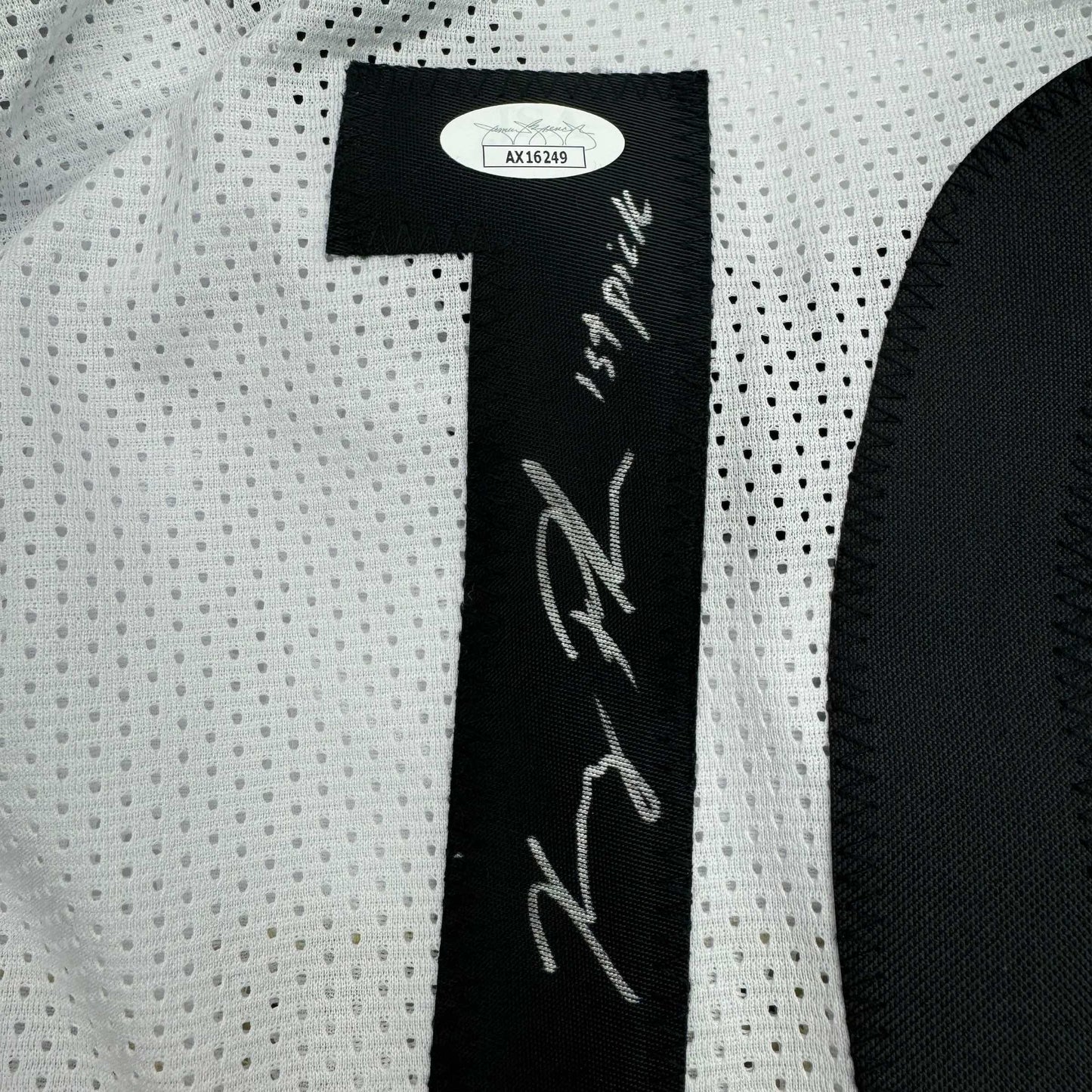 Autographed/Signed Kelsey Plum "1st Pick" Las Vegas White Basketball Jersey JSA COA
