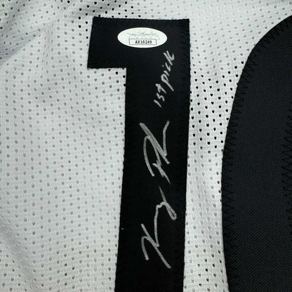 Autographed/Signed Kelsey Plum "1st Pick" Las Vegas White Basketball Jersey JSA COA