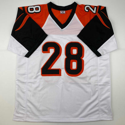 Autographed/Signed Joe Mixon Cincinnati White Football Jersey JSA COA