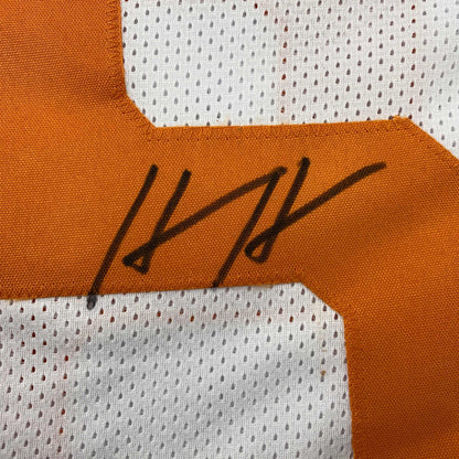 Autographed/Signed Hendon Hooker Tennessee White College Football Jersey JSA COA
