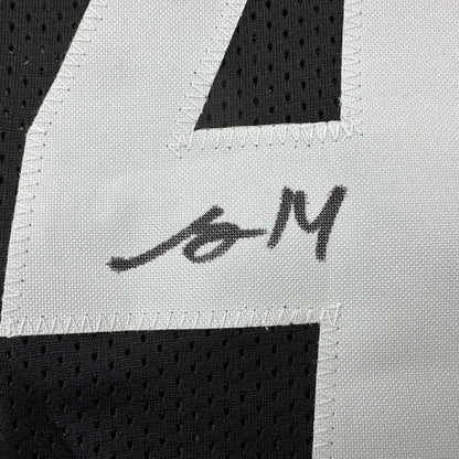 Autographed/Signed George Pickens Pittsburgh Black Football Jersey JSA COA
