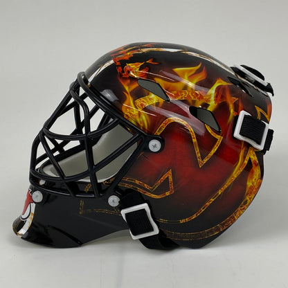 Autographed/Signed Martin Brodeur New Jersey Devils Hockey Mini Goalie Mask Helmet Fanatics COA