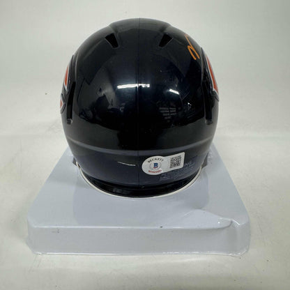 Autographed/Signed Montez Sweat Chicago Bears Mini Football Helmet Beckett BAS COA