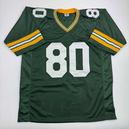 Autographed/Signed Donald Driver Green Bay Green Football Jersey JSA COA