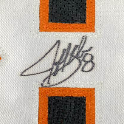 Autographed/Signed Jeff Blake Cincinnati Black Football Jersey JSA COA
