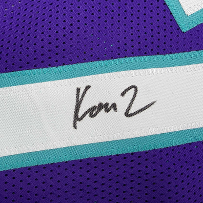 Autographed/Signed Kon Knueppel Charlotte Purple Basketball Jersey JSA COA