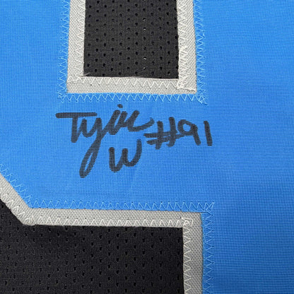 Autographed/Signed Tyleik Williams Detroit Black Football Jersey Beckett BAS COA