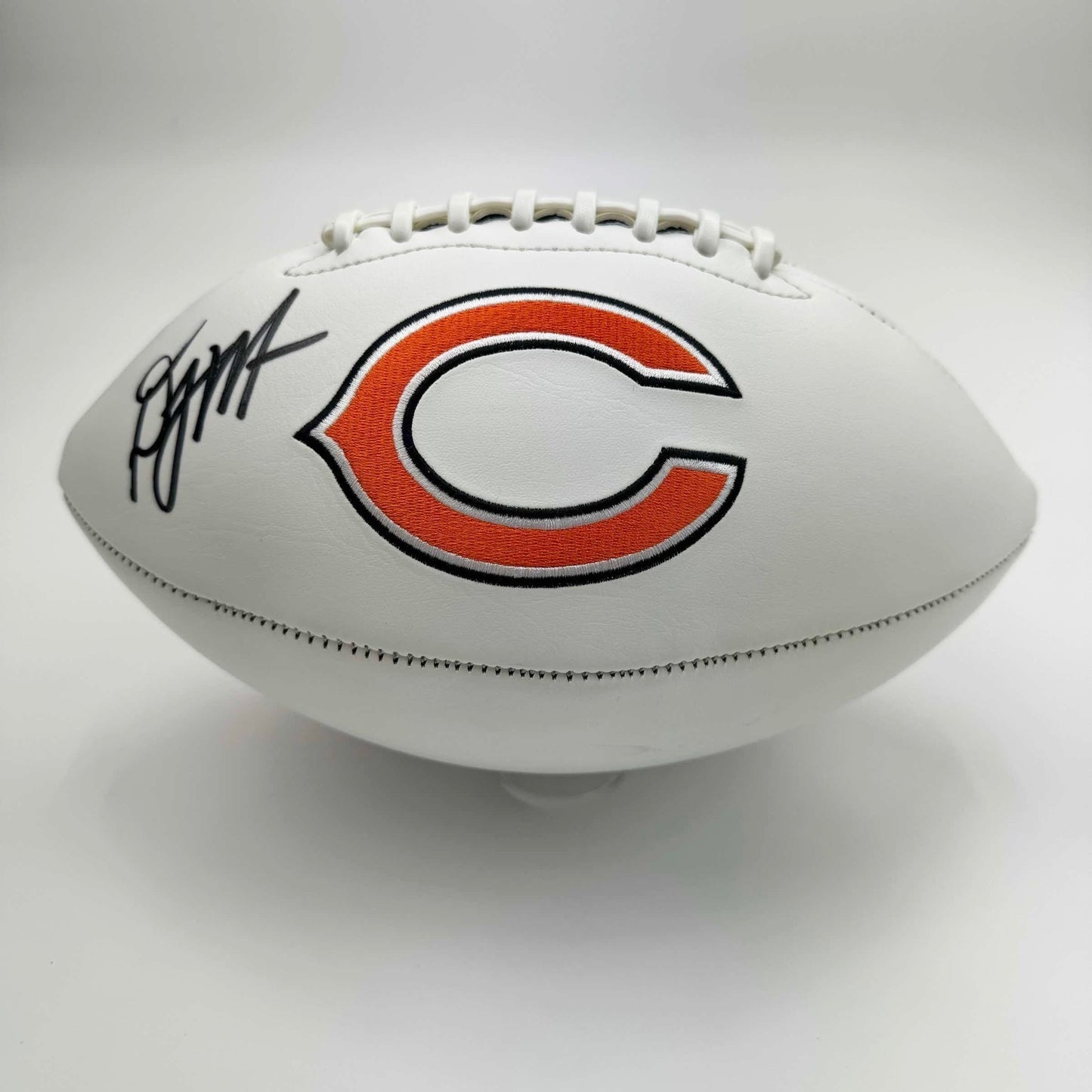 Autographed/Signed D.J. DJ Moore Chicago Bears Full Size F/S White Panel Logo Football JSA COA