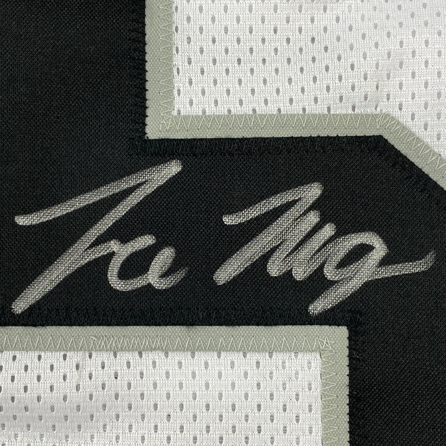 Autographed/Signed Trevon Moehrig Las Vegas Oakland White Football Jersey JSA COA