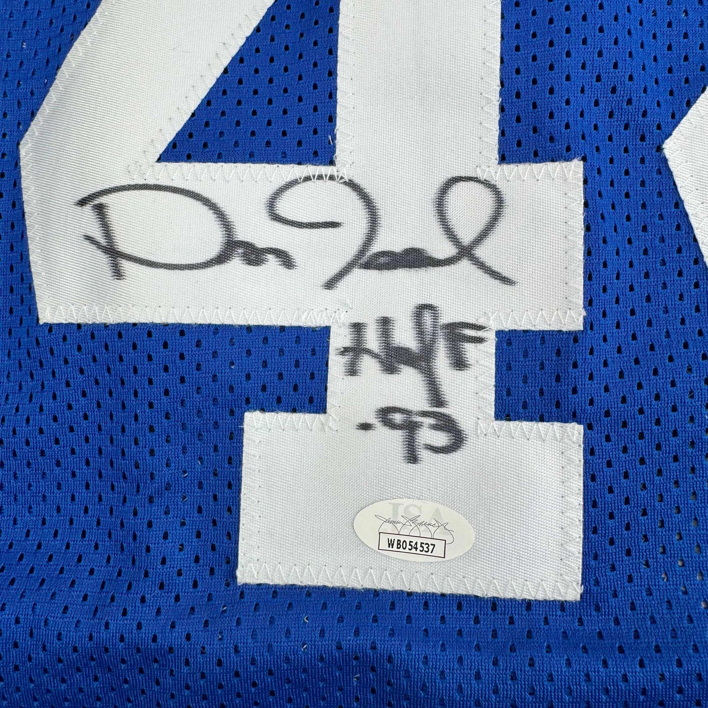 Autographed/Signed Dan Issel Kentucky Blue College Basketball Jersey JSA COA