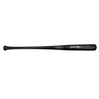 Autographed/Signed Kyle Tucker Black Louisville Slugger Baseball Bat Beckett BAS COA