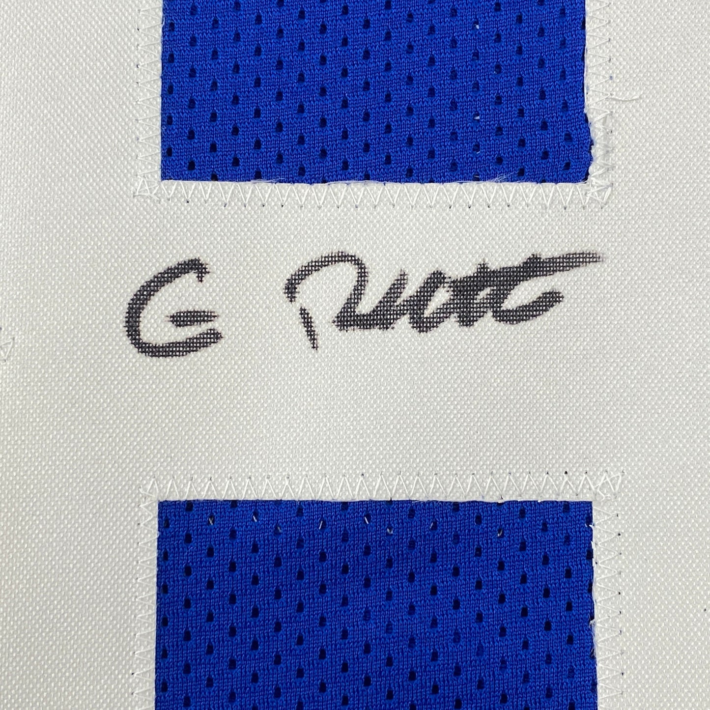Autographed/Signed Gary Brackett Indianapolis Blue Football Jersey JSA COA