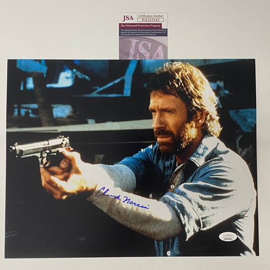 Autographed/Signed Chuck Norris Hero and the Terror 11x14 Movie Photo JSA COA #8