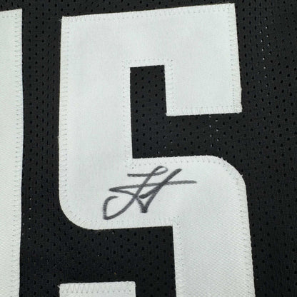 Framed Autographed/Signed Nikola Jokic 35x39 Denver Black 5280 City Edition Basketball Jersey JSA COA