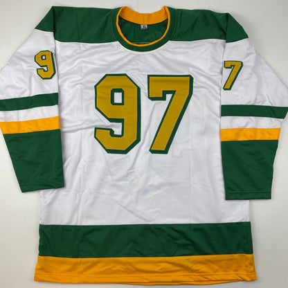 Autographed/Signed Kirill Kaprizov Minnesota White Retro Hockey Jersey Beckett BAS COA