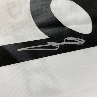 Autographed/Signed Karim Benzema Real Madrid White Soccer Jersey Beckett BAS COA