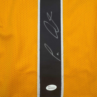 Autographed/Signed Tavon Austin West Virginia Yellow College Football Jersey JSA COA