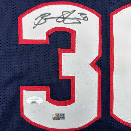 Autographed/Signed Breanna Stewart UConn Connecticut Blue College Basketball Jersey JSA COA
