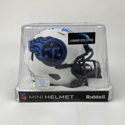 Autographed/Signed Treylon Burks Tennessee Titans Lunar Eclipse Mini Football Helmet Beckett BAS COA