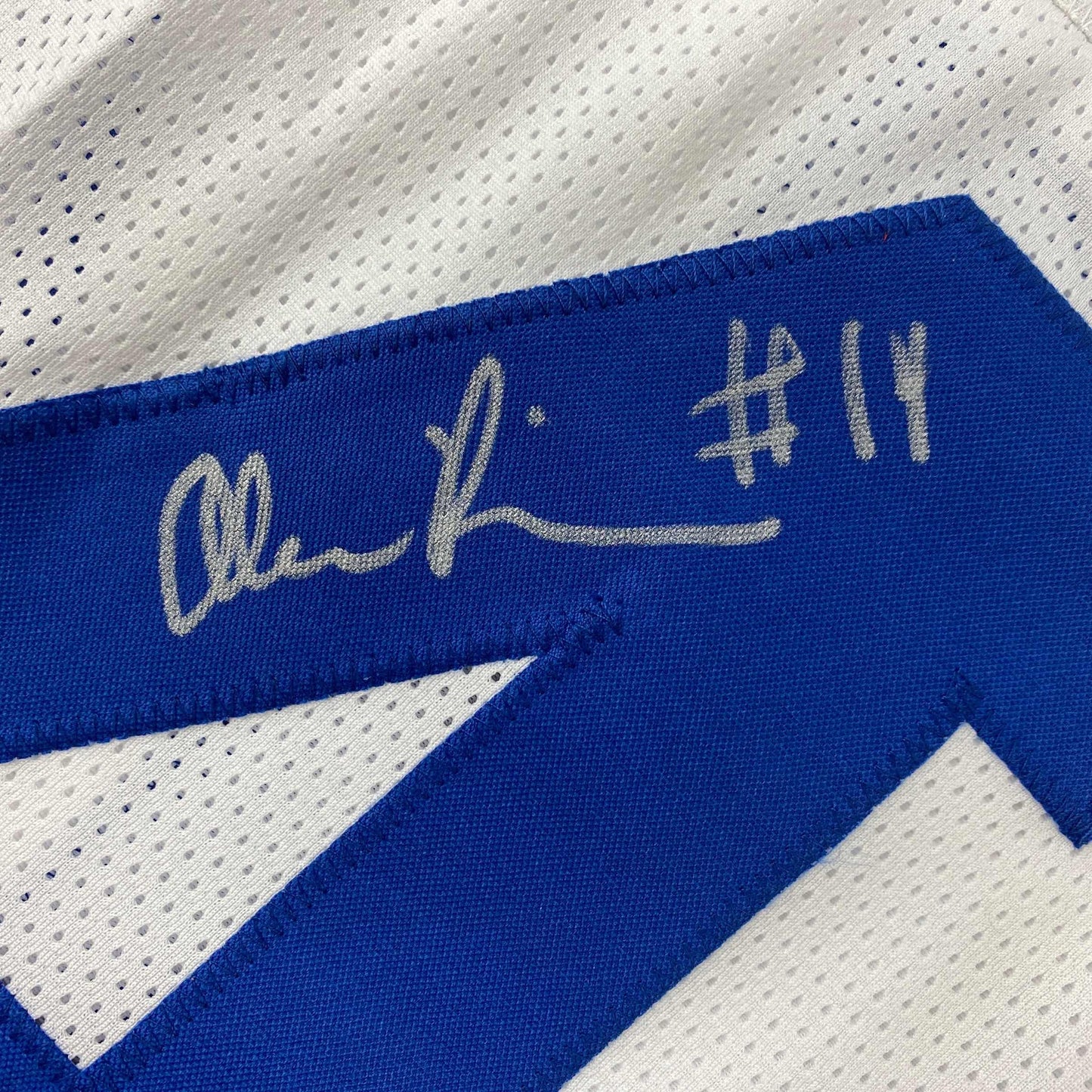 Autographed/Signed Alec Pierce Indianapolis White Football Jersey Beckett BAS COA