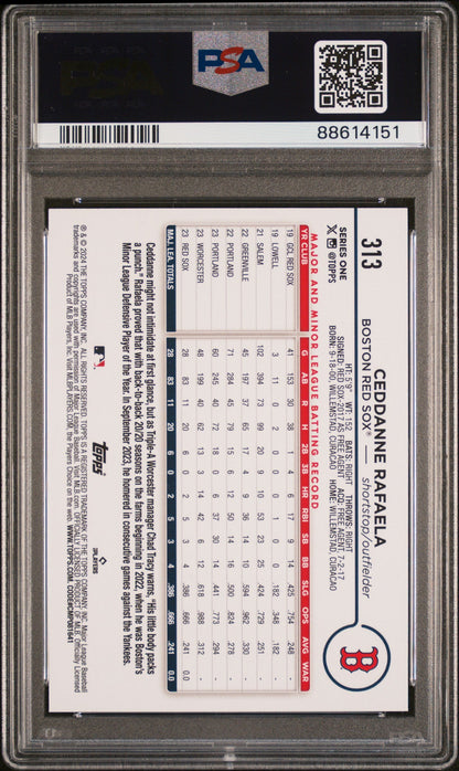 Graded 2024 Topps Ceddanne Rafaela #313 Holiday Rookie RC Baseball Card PSA 10 Gem Mint