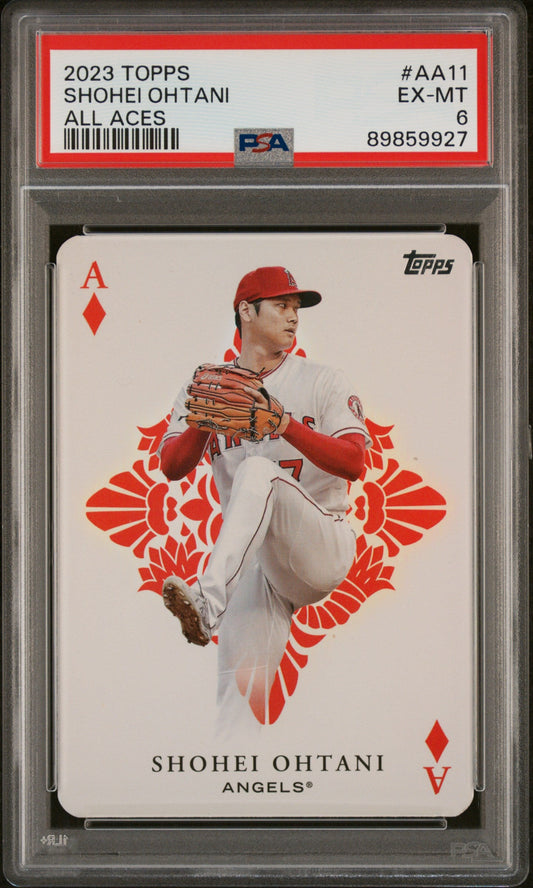 Graded 2023 Topps Shohei Ohtani #AA11 All Aces Baseball Card PSA 6 EX Mint