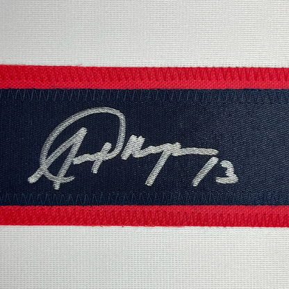 Framed Autographed/Signed Alex Morgan 35x39 White Soccer Team USA World Cup Jersey JSA COA