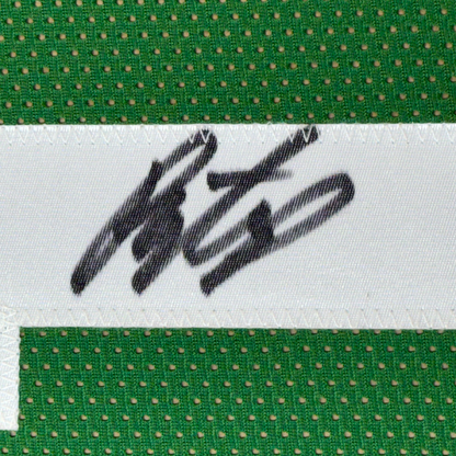 Framed Autographed/Signed Payton Pritchard 35x39 Boston Green Basketball Jersey JSA COA