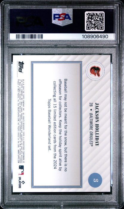 Graded 2024 Topps Wonderland Jackson Holliday #3 Rookie RC Baseball Card PSA 8 Near Mint