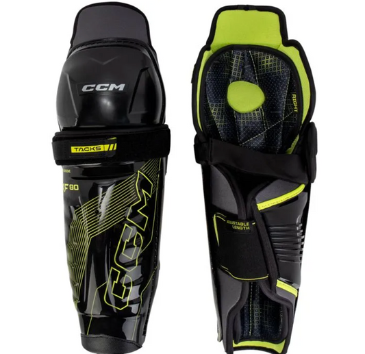 CCM Tacks XF80 Shin Guards Senior Black