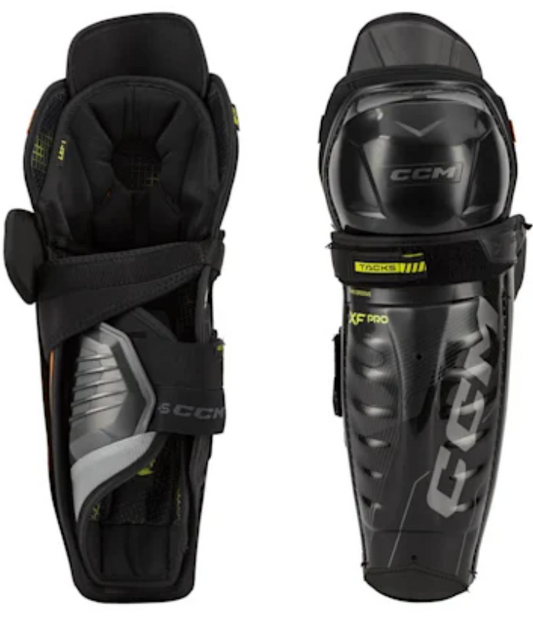 CCM Tacks XF Pro Shin Guards Senior Black